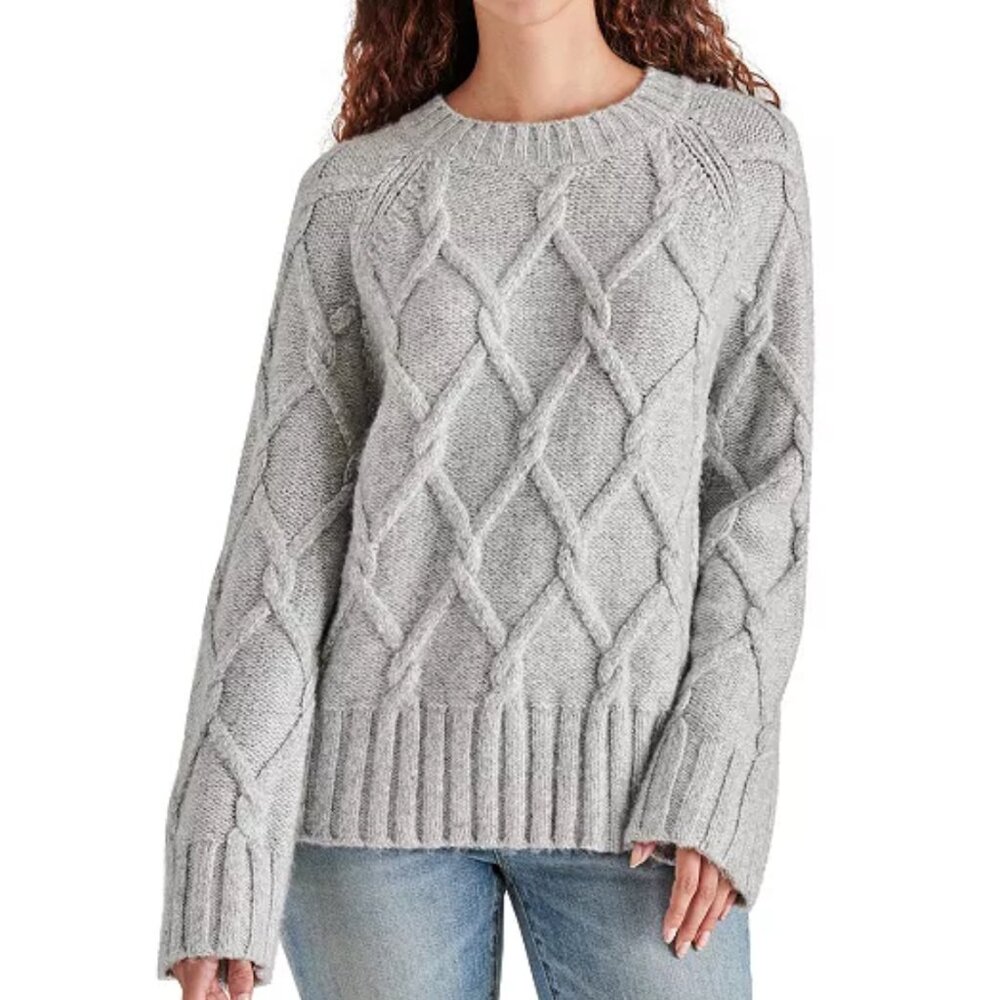 Steve Madden Women's Micah Chunky Cable-Knit Sweater NWT size M